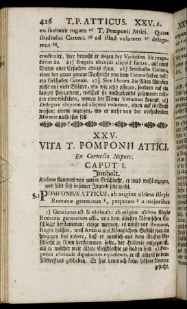 XXV. Vita T. Pomponii Attici.
