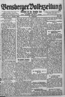 Bensberger Volkszeitung. 1907-1929