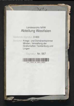 Erteilung der Schuldkonsense in der Grafschaft Lingen