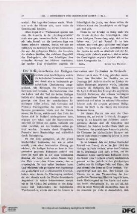 Der Reliquienschrein der Heiligen Gervasius und Protasius zu Breisach