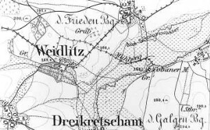 Neschwitz-Weidlitz. Meßtischblatt, Sekt. Kloster Marienstern, Nr. 37, 1884 (Sign.: VII 167)
