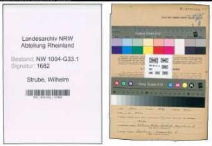 Entnazifizierung Wilhelm Strube , geb. 24.06.1901 (Lehrer)