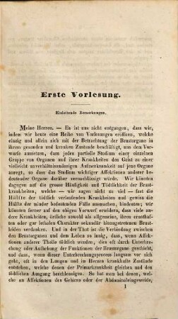 Vorlesungen über die Krankheiten der Brust