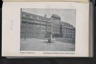 Neuzeitliche Backsteinbauten, II. Gesamtansicht des Fabrikgebäudes Keksfabrik H. Bahlsen, Hannover