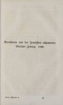 Recensionen aus der Jenaischen allgemeinen Literatur-Zeitung. 1799