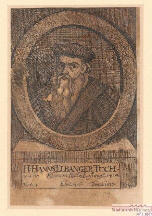 Hans (II.) Elbanger (Ellwanger), Tuchmacher und Losunger des Kleinern Rats; gest. 1477