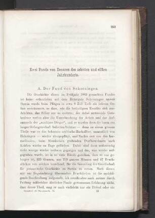Zwei Funde von Denaren des zehnten und elften Jahrhunderts