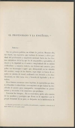 El profesorado y la enseñanza