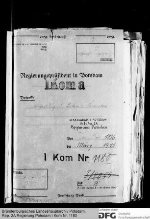 Anstellung der unteren Beamten im Kreise Beeskow-Storkow