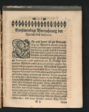 Nothwendige Betrachtung der Vorrede des Authoris.