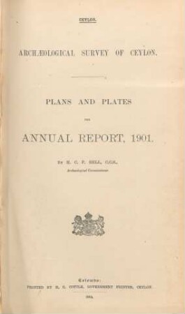 1901: Annual report / Plans and plates