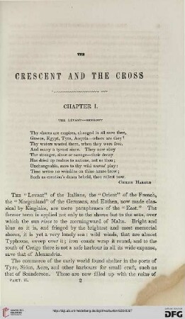 Chapter I: The Levant – Beyrout