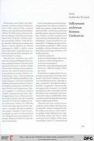21: Odkrywanie archiwum Romana Cieślewicza