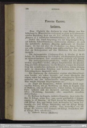 Fünftes Capitel. Antimon