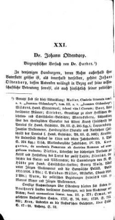 Dr. Johann Oldendorp : biographischer Versuch