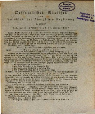 Amtsblatt der Regierung zu Merseburg. 1837,[a]