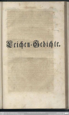 Leichen-Gedichte