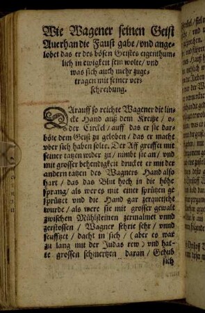 Wie Wagener seinen Geist Auerhan die Faust gabe ...