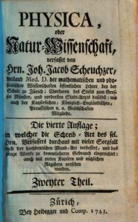Physica, oder Natur-Wissenschaft, 2