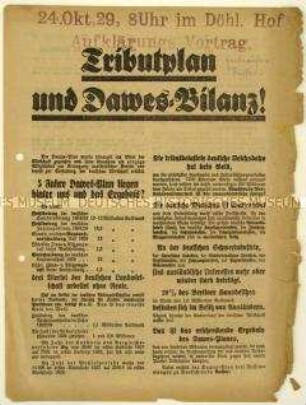 Aufruf für das Volksbegehren gegen den Young-Plan 1929