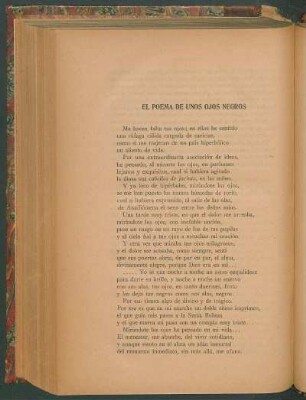 El poema de unos ojos negros