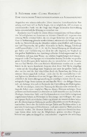 B. Frühwerk oder »Ultima Maniera»? Eine verfahrene Forschungssituation als Ausgangspunkt