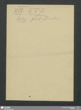 Churprinz Friedrich August Erbstolln zu Großschirma - XVII 557 8.