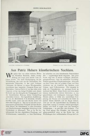 Aus Patriz Hubers künstlerischem Nachlass