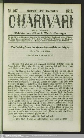 4.1845=167: Charivari