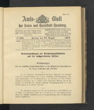 No.204, Freitag, den 29. August 1919