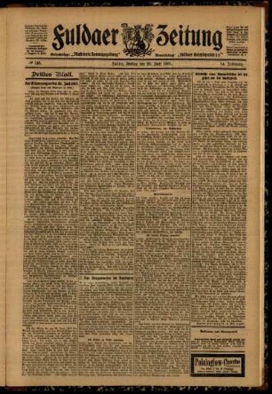 Dritte Ausgabe vom Freitag, den 28. Juni 1907.