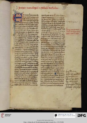 Anselmus Cantuariensis, Proslogion