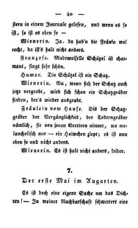 7. Der erste Mai im Augarten