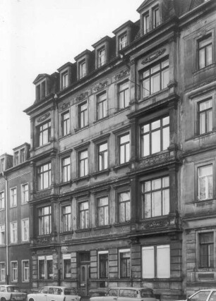 Dresden-Neustadt, Bischofsweg 64. Wohnhaus (1880/1890). Straßenansicht