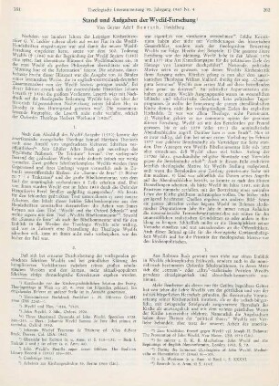 261-264 Stand und Aufgaben der Wyclif-Forschung