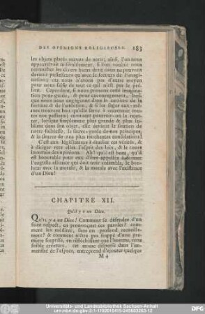 Chapitre XII. Qu'il y a un Dieu.