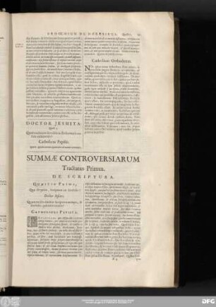 Quaestio Prima, Quae sit prior, Scriptura Ecclesia?