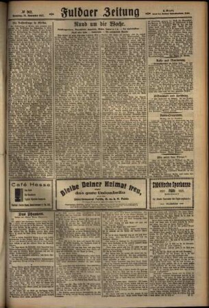 Zweite Ausgabe vom Sonntag, den 13. November 1927.