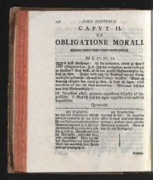 Caput II. De Obligatione Morali