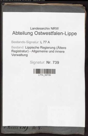 Anstellung der Rezeptoren und Syndizi des Stifts St. Marien zu Lemgo
