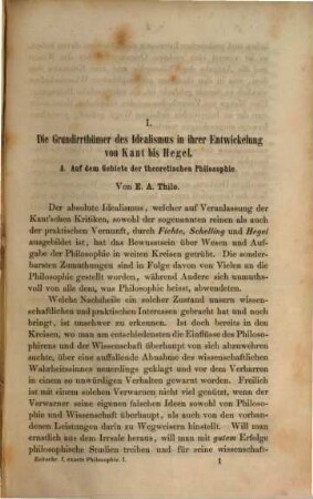 Zeitschrift für exakte Philosophie im Sinne des neueren philosophischen Realismus. 1, 1. 1861