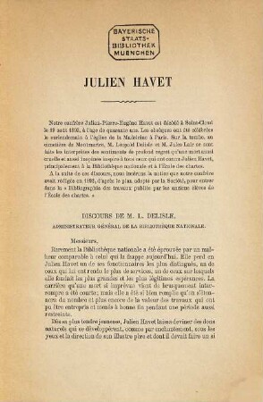 Julien Havet 1853-1893