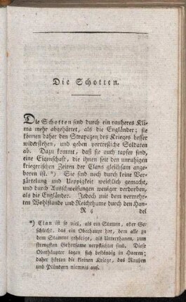 Die Schotten. - Die Wallachen.
