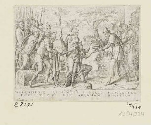 Melchisedek begrüßt Abraham, Blatt 16 der Folge "Genesis"