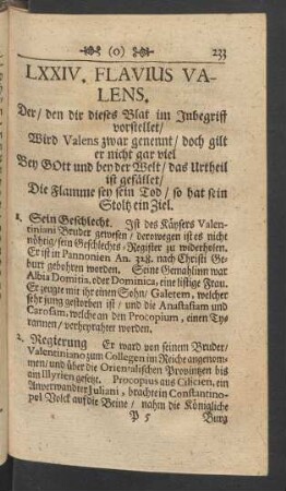 LXXIV. Flavius Valens.