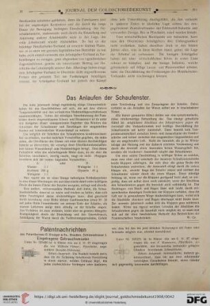 Das Anlaufen der Schaufenster