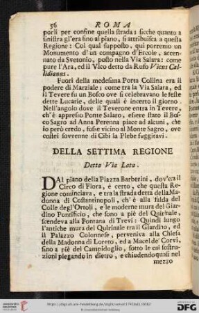 Della settima regione