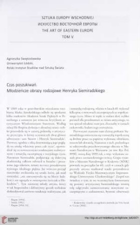 Czas poszukiwań. Młodzieńcze obrazy rodzajowe Henryka Siemiradzkiego