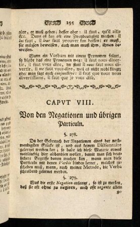 291-318, Caput VIII.
