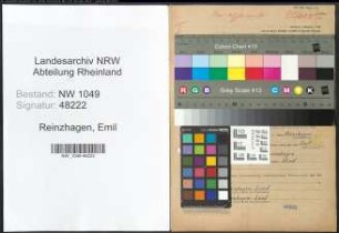 Entnazifizierung Emil Reinzhagen , geb. 05.11.1902 (Spinnmeister)